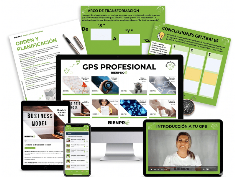 Infoproducto GPS Profesional · 8 módulos con vídeos y workbooks